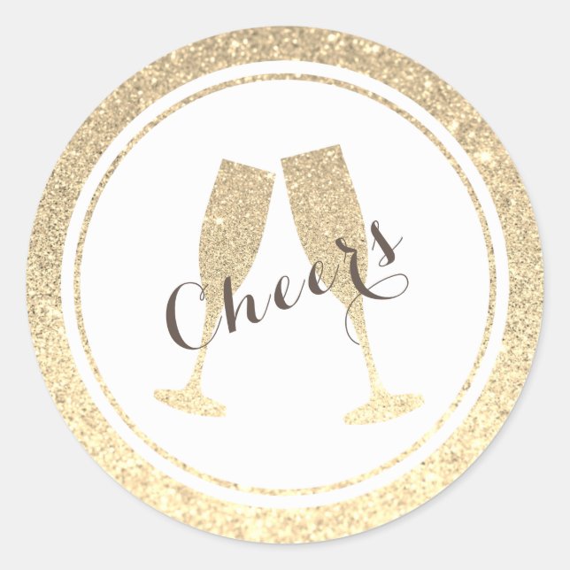 Sticker pour Lunettes de Champagne Parties scintil (Devant)