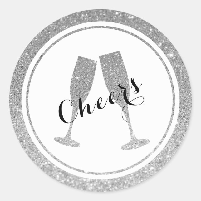 Sticker pour Lunettes de Champagne Parties scintil (Devant)