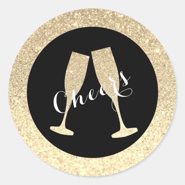 Sticker pour Lunettes de Champagne Parties scintil (Devant)
