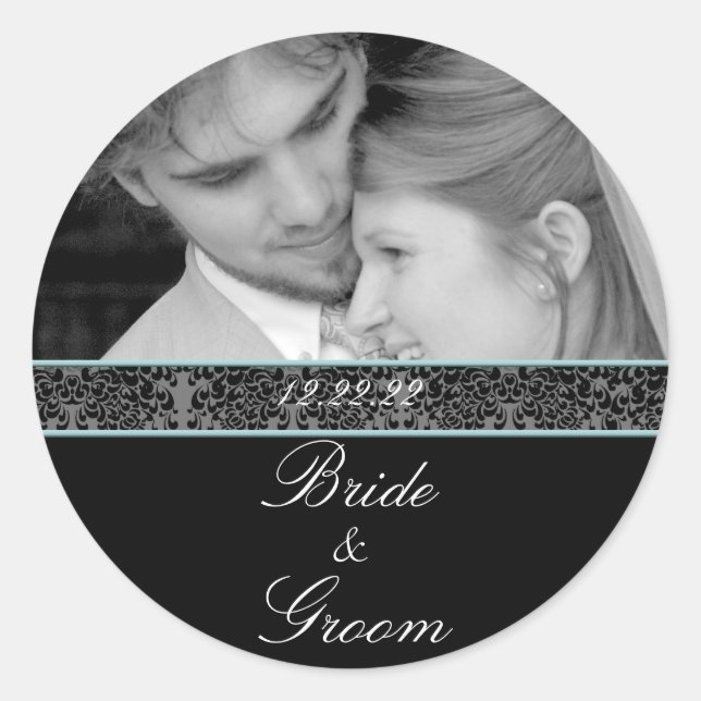 Sticker pour mariée et chambre de votre photo Aqua (Devant)
