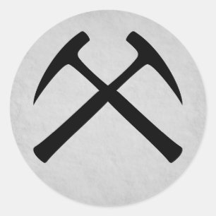 Sticker pour marteaux de roche croisés (gris)