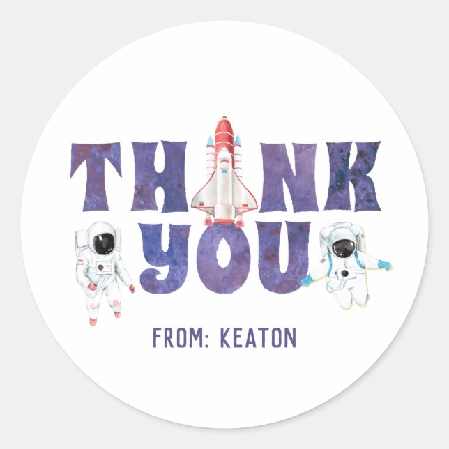 Sticker pour Merci d'aquarelle extérieure (Devant)