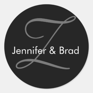 Sticker pour monogramme pour mariée mariage