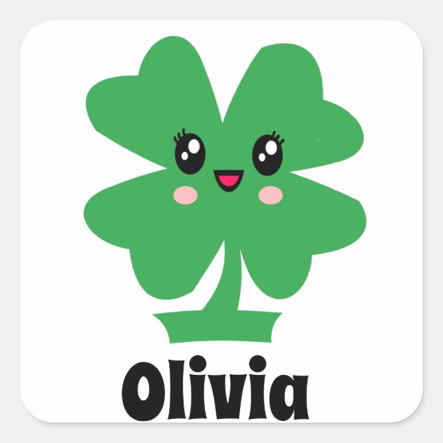 Sticker pour nom de Shamrock vert (Devant)