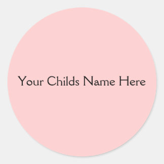 Sticker pour nom d'enfant personnalisé rose