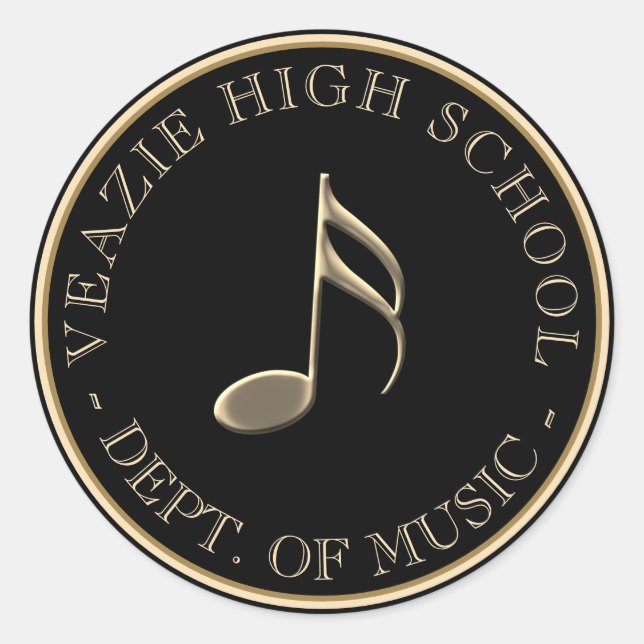 Sticker pour notes de musique pour les écoles et l (Devant)