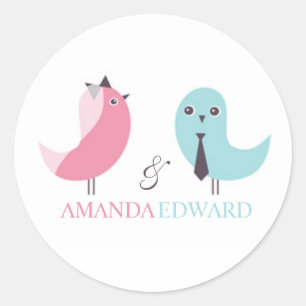 Sticker pour oiseaux de mariée et de champignon ma