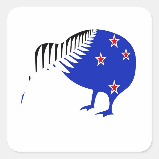 Sticker pour oiseaux de Nouvelle-Zélande, Nouvelle (Devant)