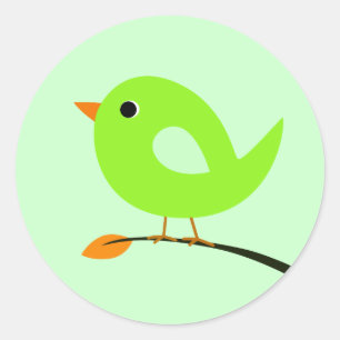 Sticker pour oiseaux verts