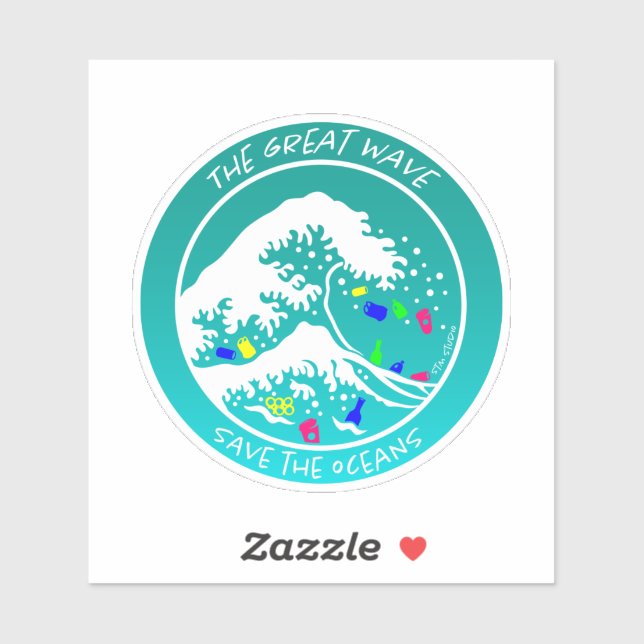 Sticker pour ordinateur portable "Save the Oceans" (Feuille)