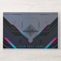 Cyberpunk Mecha Armor Custom Name Laptop Skin