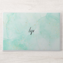 Housse de laptop en marbre élégant avec monogramme