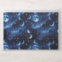 Housse pour ordinateur portable – Ciel de lune ble