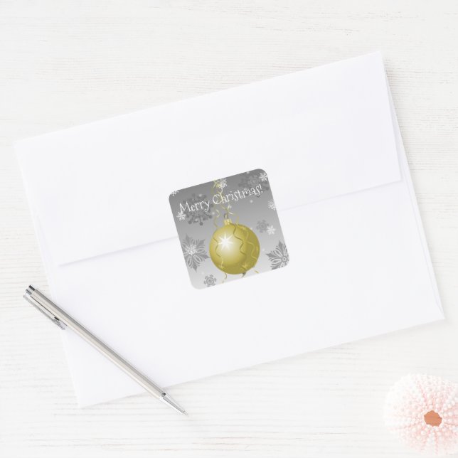 Sticker pour ornement de Noël Gold Fancy (Enveloppe)