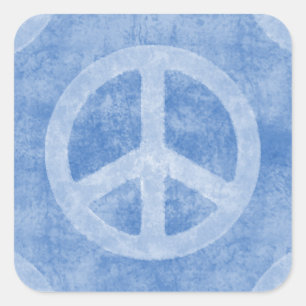 Sticker pour panneau de Paix Bleu Faded