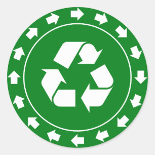 Sticker pour panneau de recyclage
