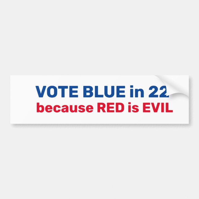 Sticker pour pare-chocs bleu vote (Devant)