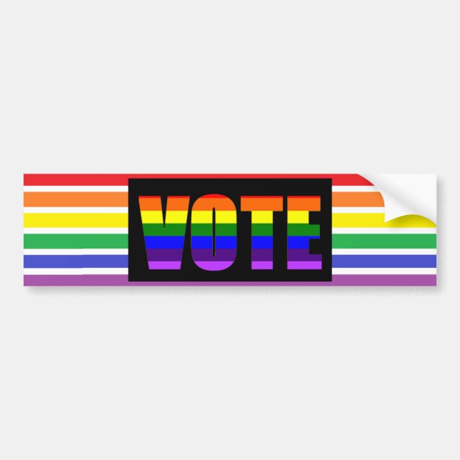 Sticker pour pare-chocs pour les élections LGBT en (Devant)