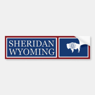 Sticker pour pare-chocs Sheridan Wyoming State Fla