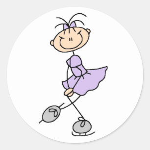 Sticker Pour Patineuse Sur Glace À Lilac