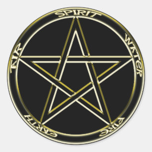 Sticker pour Pentagramme Terre, Air et Feu