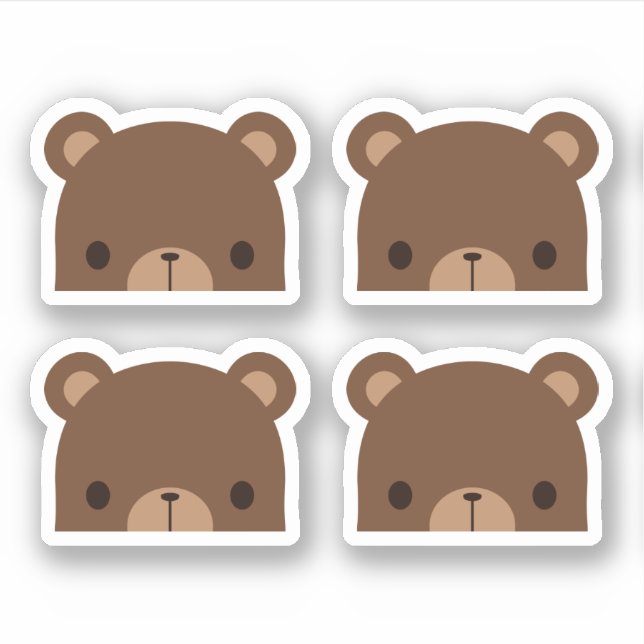 Sticker pour petit ours Brown (Devant)