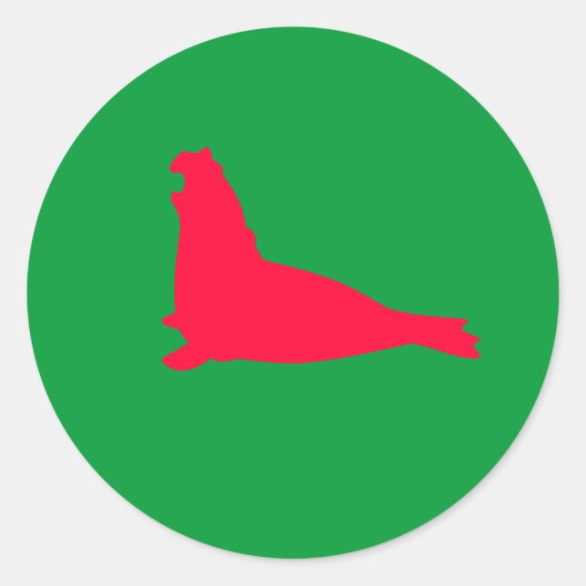 Sticker pour phoque éléphant rouge (Devant)