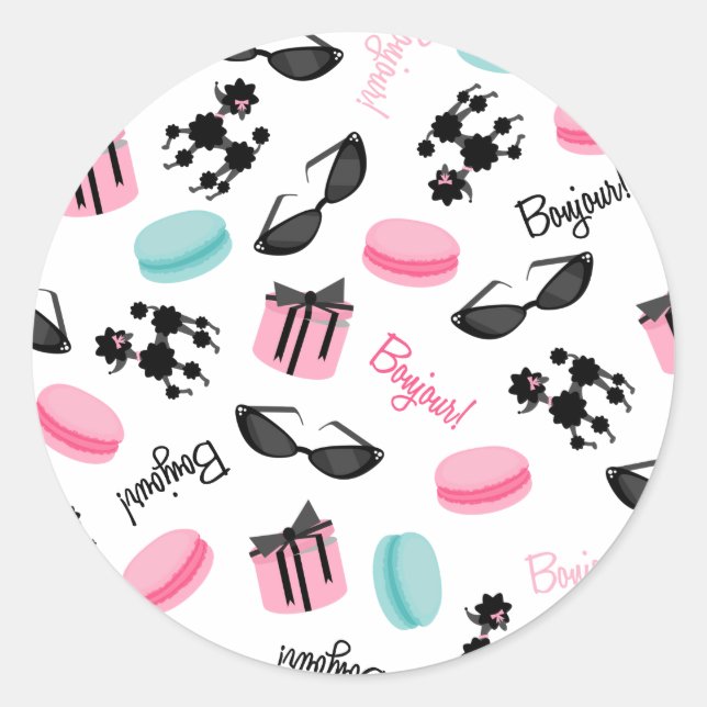 Sticker pour phoque Macarons Lunettes de soleil et (Devant)
