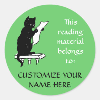 Sticker pour plaque de chat en vert clair