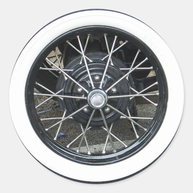 Sticker pour pneus vintage Crome brillant (Devant)