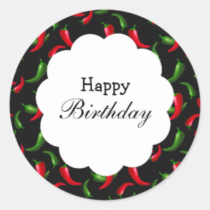 Sticker pour poivron rouge et vert