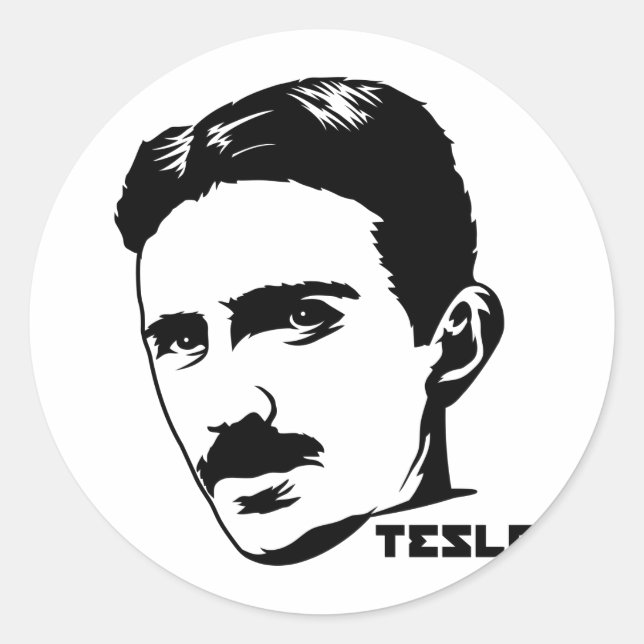 Sticker pour portrait Nikola Tesla (Devant)