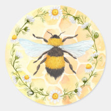 Sticker pour pot de miel de l'abeille