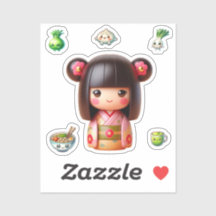 Sticker pour poupée Kokeshi, Cute Kokeshi