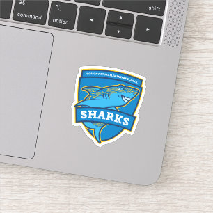 Sticker pour requins de l'école primaire virtuelle