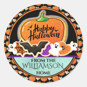 Sticker pour sac de traitement d'Halloween