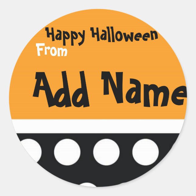 Sticker pour sac de traitement d'Halloween (Devant)