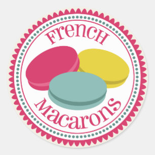 Sticker pour sceau d'enveloppe Macarons français