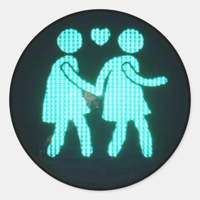 Sticker pour signal piéton lesbien (Devant)