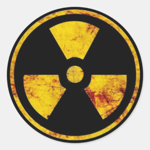 Sticker pour signalisation nucléaire sale