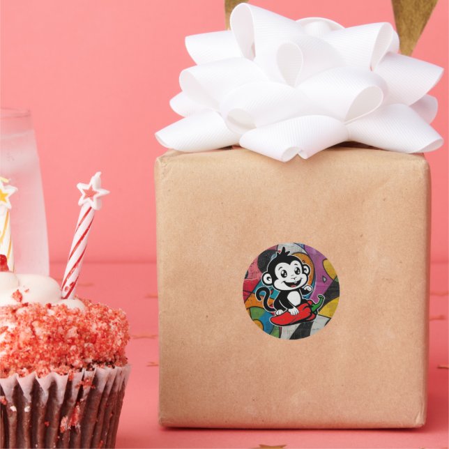 Sticker pour singe poivrier (Fête)