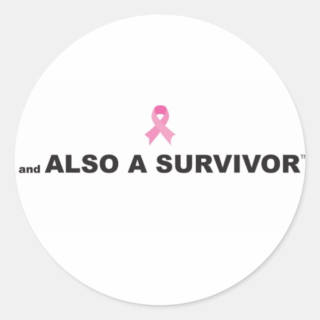 Sticker pour survivant du cancer du sein (Devant)