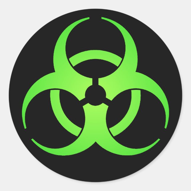Sticker pour symbole bio-danger vert (Devant)
