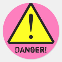 Sticker pour Symbole d'Avertissement Personnalisab