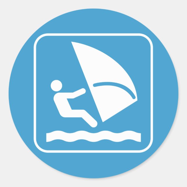 Sticker pour symbole de planche à voile (Devant)
