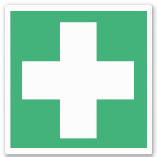 Sticker pour symbole de premiers soins (Devant)