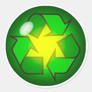 Sticker pour symbole de recyclage