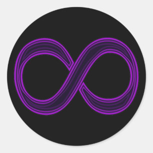 Sticker pour symbole d'infini violet