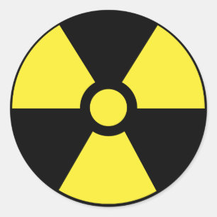 Sticker pour symbole radioactif