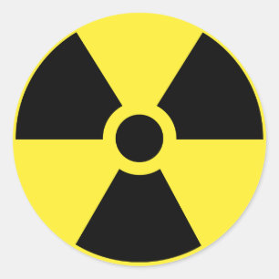 Sticker pour symbole radioactif